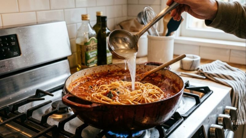 Os melhores chefs concordam: um molho de macarrão perfeito não se faz apenas despejando os tomates na panela; é preciso refogar a base lentamente e adicionar uma concha da água do cozimento da própria massa no final para emulsionar e dar cremosidade