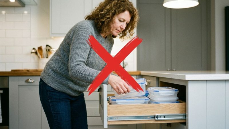 Pare de guardar potes de plástico lavados e vazios tampados na gaveta: essa é a maneira correta de empilhá-los abertos para evitar que desenvolvam aquele cheiro de “plástico velho”