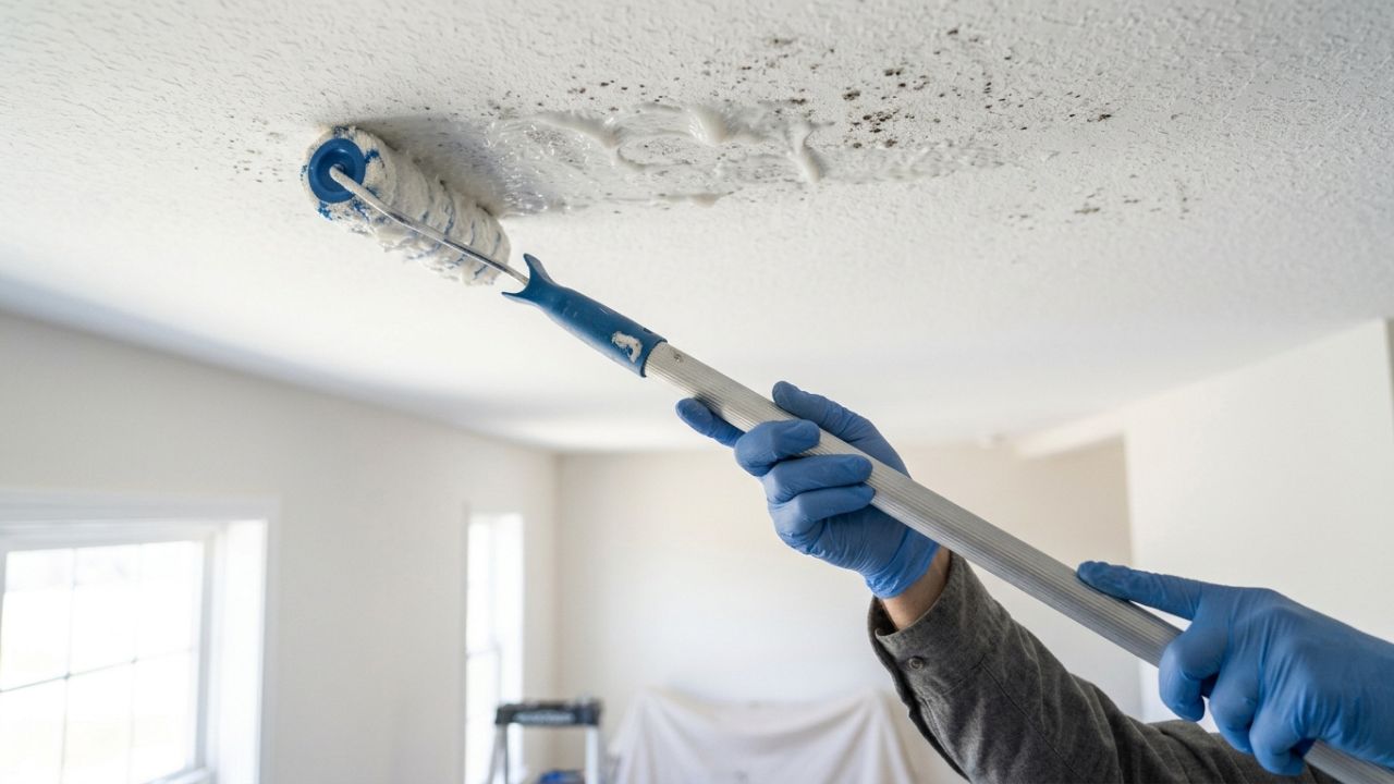 A estratégia rápida para eliminar o mofo e limpar a área do seu teto do banheiro de maneira prática