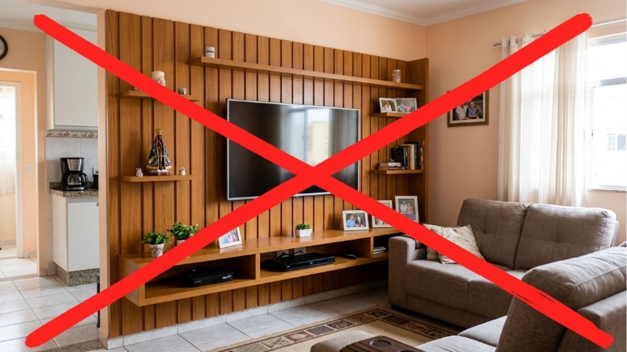 Adeus aos grandes painéis de TV de madeira ocupando toda a sala: a tendência minimalista para renovar o ambiente com suportes invisíveis direto na parede