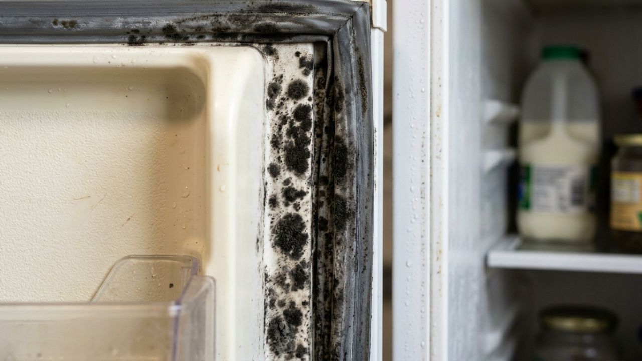 Como tirar aquelas manchas pretas de mofo enraizadas na borracha branca da geladeira: o truque fácil de aplicar água oxigenada cremosa de 40 volumes que está na moda