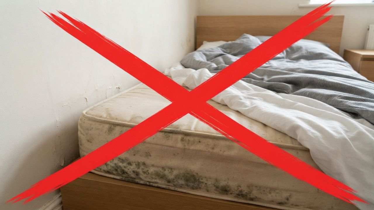 Dormir encostado na parede úmida está destruindo seu colchão? Veja como o afastamento de apenas 5cm pode salvar sua saúde e o móvel