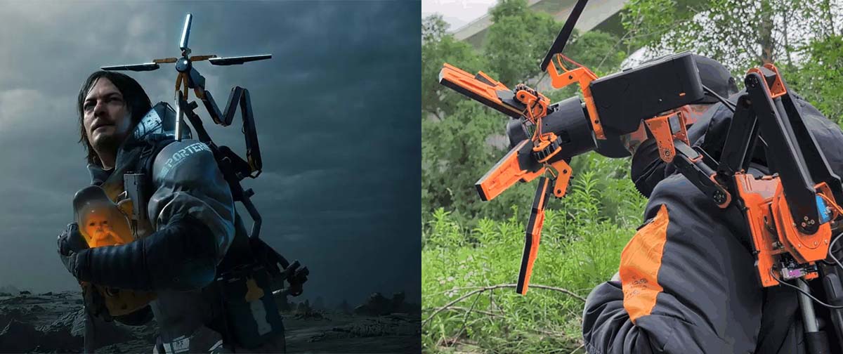 Esse fã de Death Stranding construiu o Odradek e fez o equipamento funcionar de verdade
