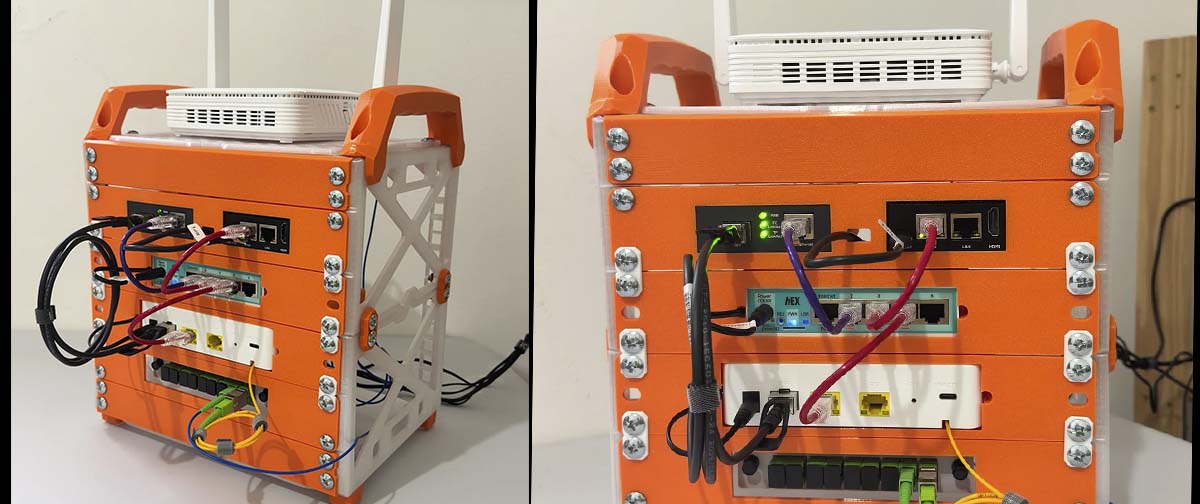 Homem monta um pequeno provedor de internet em casa para entender como funciona uma rede GPON e comemora: “foi muito divertido construir”