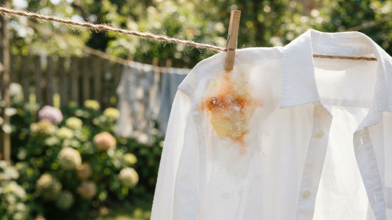 Mancha de ferrugem na roupa? Aprenda como remover o amarelado do tecido do jeito certo