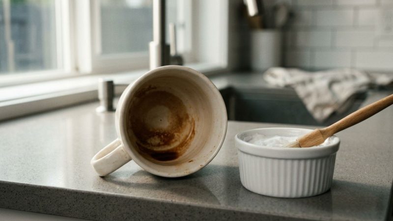Manchas de café no fundo das xícaras: para que serve a pasta de bicarbonato e por que você deve fazer isso para clarear a cerâmica sem riscar o esmalte