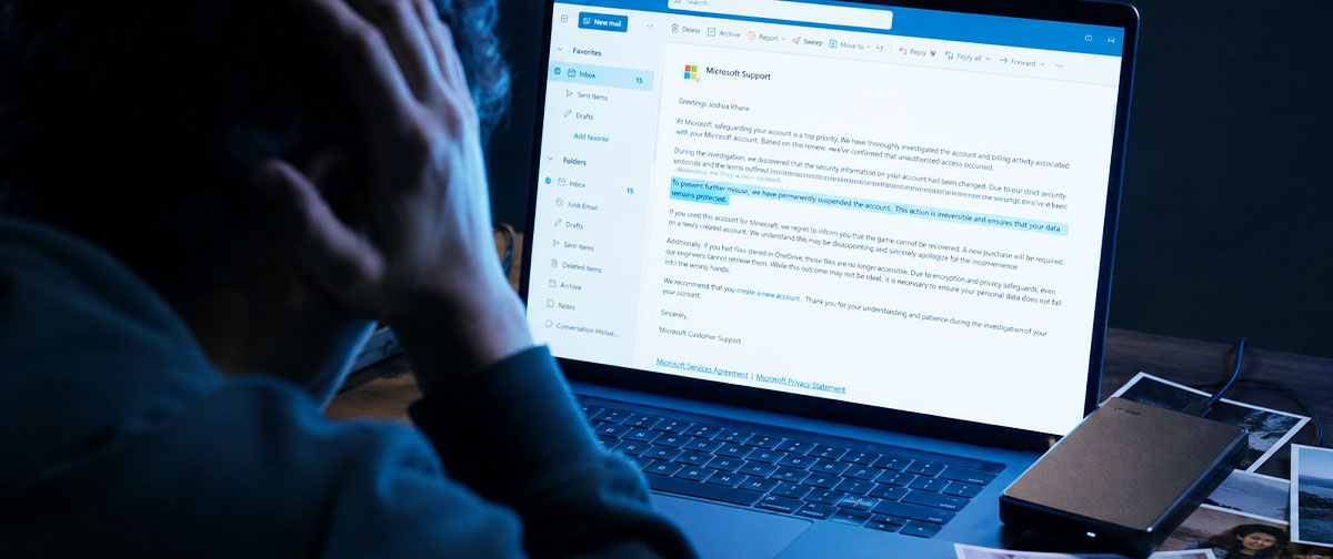 Microsoft reconheceu que a conta dele foi invadida, mas a suspendeu permanentemente; usuário diz ter perdido 25 anos de dados
