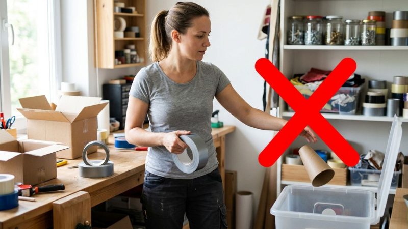 Não jogue os cones vazios de papelão da fita adesiva larga fora: ideias para reutilizar esses aros espessos colados no fundo de grandes vasos pesados para não arranhar o piso porcelanato