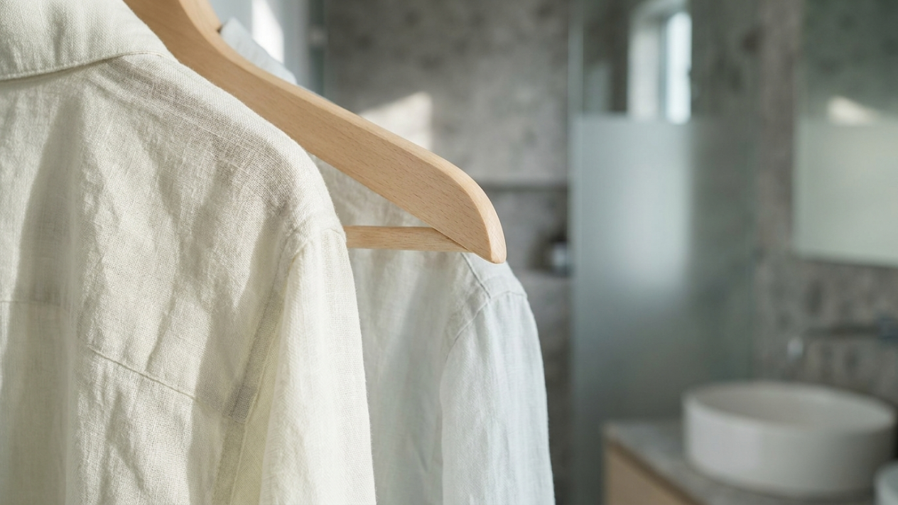 O método infalível para salvar roupas amassadas sem ferro usando apenas o seu banho