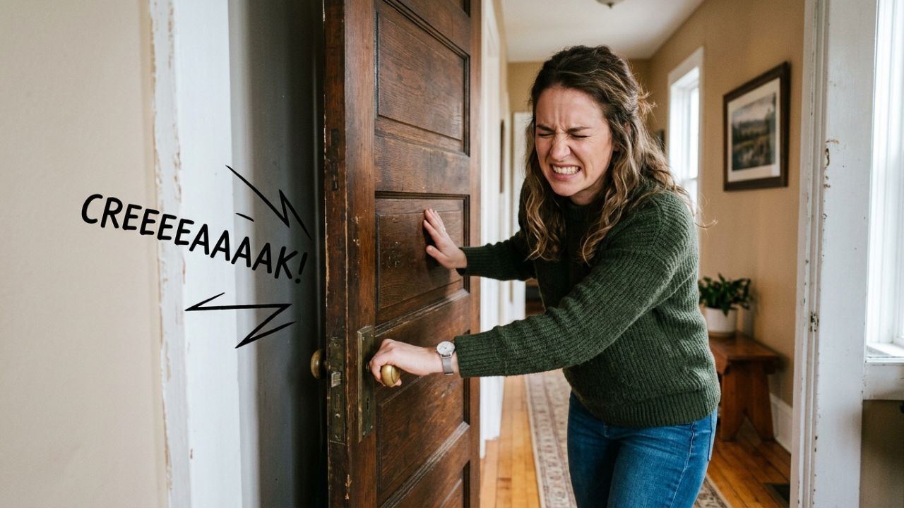 Pare de sofrer com o rangido agudo das portas da sua casa: o truque do grafite em pó que elimina o atrito das dobradiças de forma limpa e evita o acúmulo de sujeira nos pinos metálicos