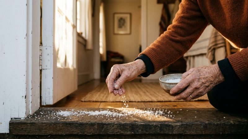 Sal grosso nos cantos de casa: a frase murmurada que promete ‘prender’ prosperidade